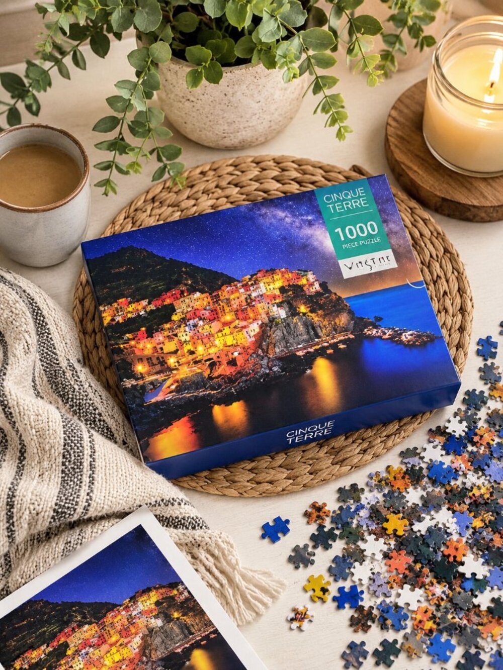 VASTAR 1000 Piece Jigsaw Puzzle Cinque Terre Italy Landscape Adult NIB